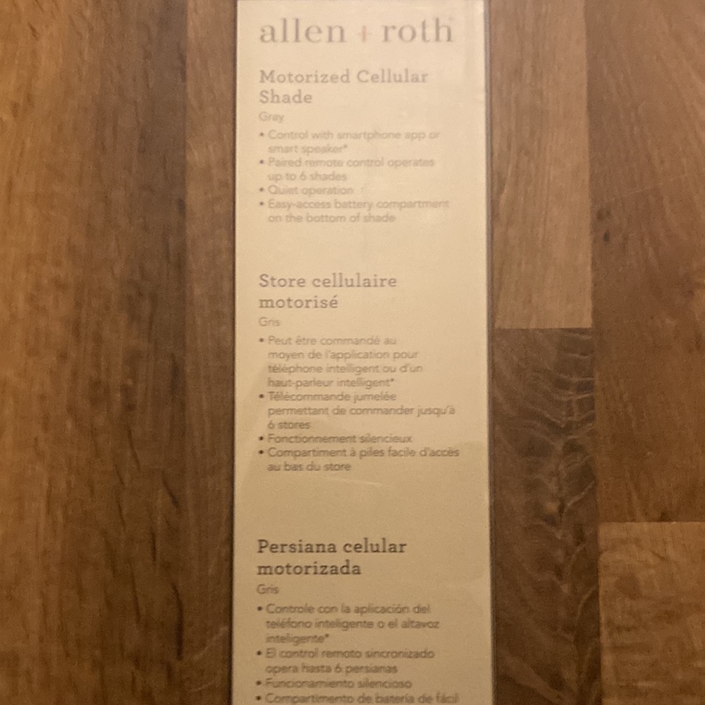 Allen + Roth motorized blinds 31 x 72 - Picture 4 of 5
